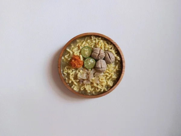 Mie Kocok Traditional Food Bandung Indonesia Savory Taste Consist Noodle — Stockfoto