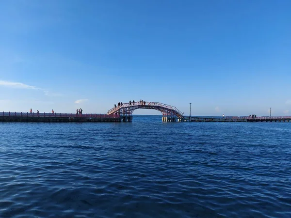 Jakarta Indonezja Lipiec 2022 Jembatan Cinta Jest Najbardziej Znany Most — Zdjęcie stockowe