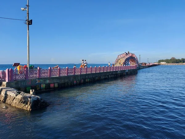 Jakarta Indonesien Juli Juli 2022 Jembatan Cinta Oder Liebesbrücke Eine — Stockfoto