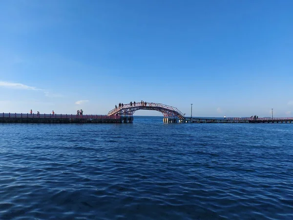 Jakarta Indonesia July 2022 Jembatan Cinta Love Bridge One Most — Zdjęcie stockowe