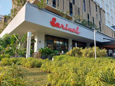 Jakarta,indonesia-july 31 2022: sarinah building. This building is the first special store building in Indonesia. It was the first skyscraper to be built in Jakarta.
