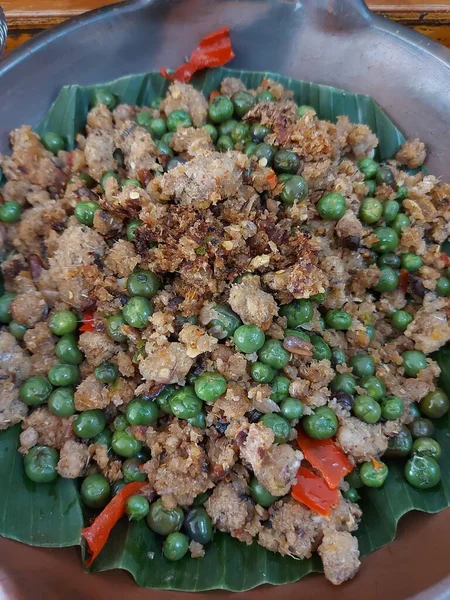 Krecek Oncom Leunca Indonesian Traditional Food Authentic Sundanese West Java — Stockfoto