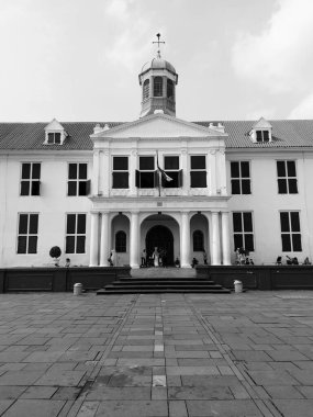 Jakarta, Endonezya-Ağustos 21 2022: Jakarta Tarih Müzesi veya Fatahillah Müzesi veya Batavia Müzesi veya Seyarah Jakarta Müzesi