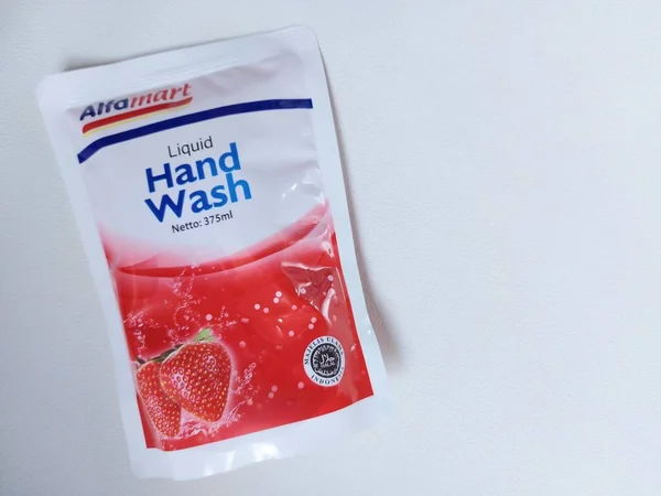 Bogor Indonesië September 2022 Vloeibare Handwas Alfamart Merk Voor Indonesische — Stockfoto
