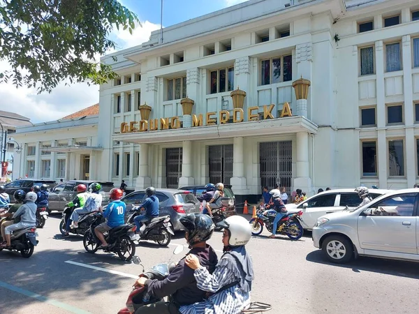 Bandung Indonesia Sephet 2022 Iklim Lalu Lintas Jalan Braga Bandung — Stok Foto