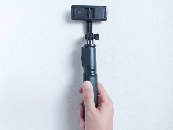 Tripodová Selfie Tyčka Izolované Pozadí Bílé — Stock fotografie