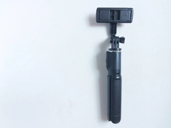 Trípode Selfie Stick Fondo Aislado Blanco —  Fotos de Stock