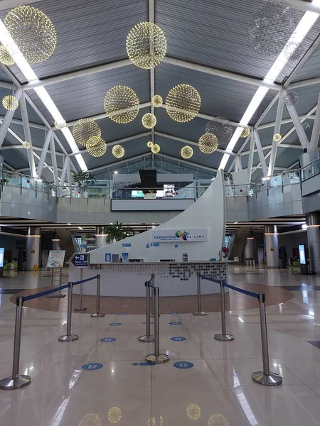 Tangerang Indonésia Setembro 2022 Estação Ferroviária Localizada Aeroporto Soekarno Hatta — Fotografia de Stock