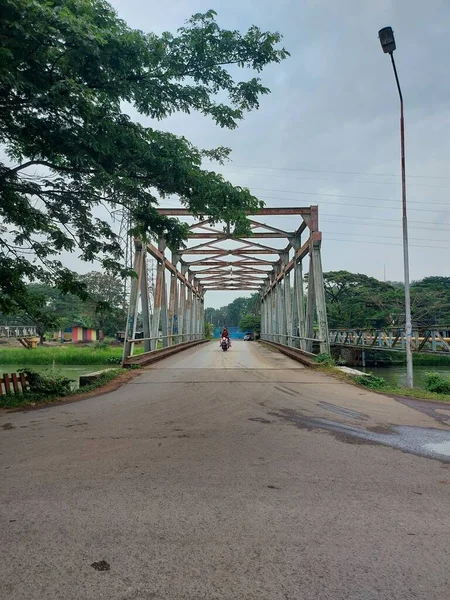 Karawang Indonésie Septembre 2022 Pont Texmaco Situé Dessus Rivière Citarum — Photo