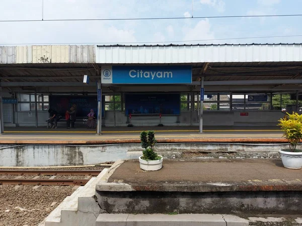 Bogor Indonesien September 2022 Citayam Station Transitstation Bogor Västra Java — Stockfoto