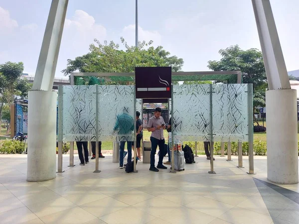 Tangerang Indonésie Septembre 2022 Zone Fumeurs Dans Terminal Aéroport Soekarno — Photo