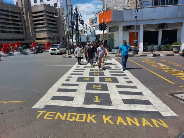 Bandung Indonesien September 2022 Verkehrsatmosphäre Auf Jalan Braga Bandung Westjava — Stockfoto