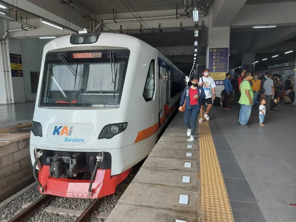 Τζακάρτα Ινδονησία Σεπτεμβρίου 2022 Σιδηρόδρομος Ea203 Στο Σιδηροδρομικό Σταθμό Manggarai — Φωτογραφία Αρχείου