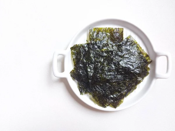 Kore Yosunu Nori Gim Kim Kore Mutfağında Malzeme Olarak Kullanılmak — Stok fotoğraf