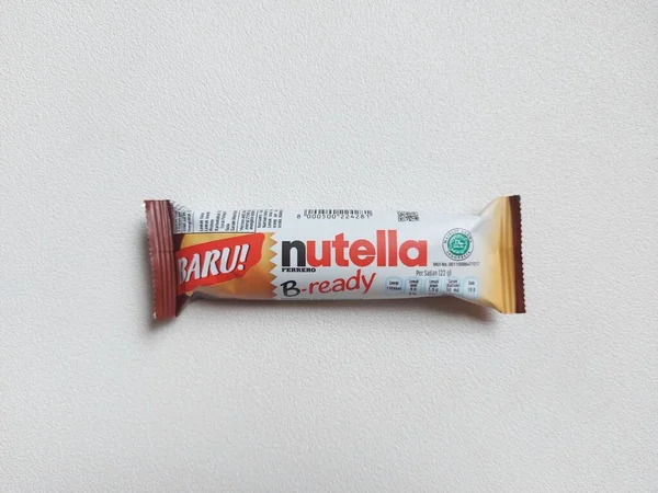 Bogor Indonésia Out 2022 Nutella Ready Wafer Com Chocolate Propagação — Fotografia de Stock