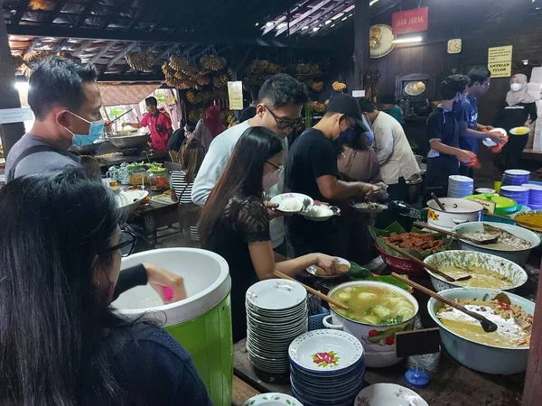 Yogyakarta Indonesia Ottobre 2022 Atmosfera All Interno Kopi Klotok Posto — Foto Stock