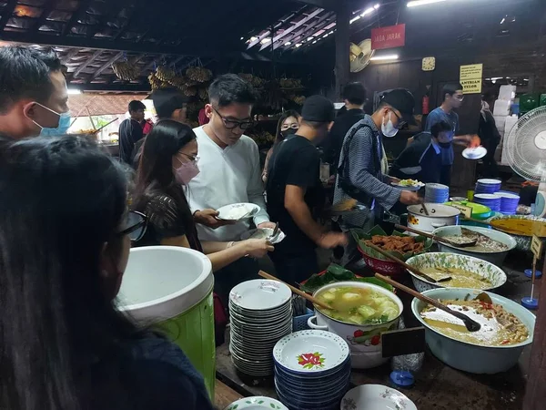 Yogyakarta Indonesia Oct 2022 Atmosphère Intérieur Kopi Klotok Place Kopi — Photo