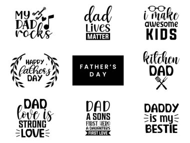 Daddy, dad, bohça, graphic, vektör, harf, kart, hat, söz, element, tipografi, set, metin, type, illustration, print, design, poster, background, drawn, sign, meet, letter, brush, hand, symbol, calligraphic, collection, iso