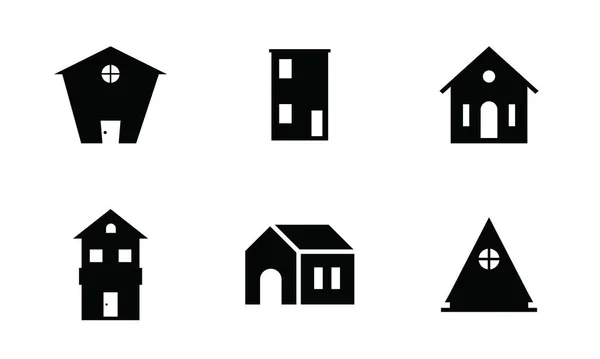 Set Von Home Vektoren Icon Design — Stockvektor