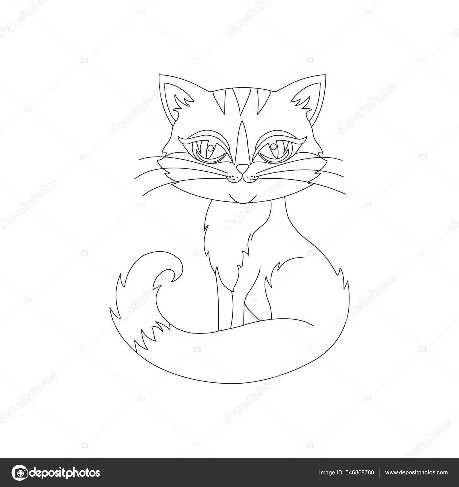 Desenho de Gato realista para colorir  Desenhos para colorir e imprimir  gratis