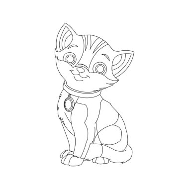 Sevimli kedi Hayvan Renklendirme sayfası çizim çizelgesi