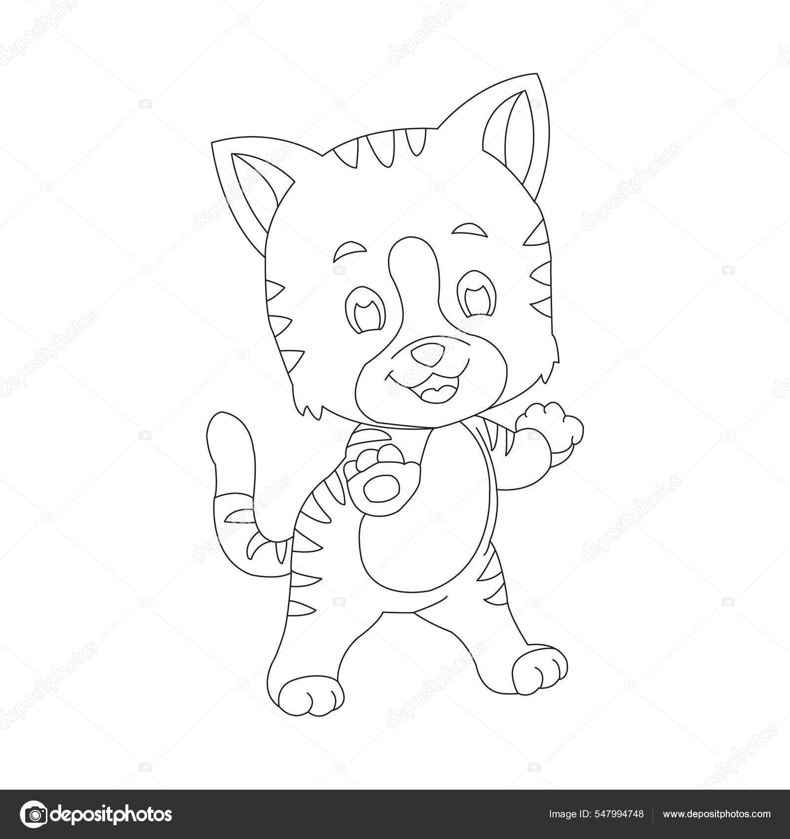 Malvorlage Umriss Der Niedlichen Katze Animal Malvorlage Cartoon Vektor
