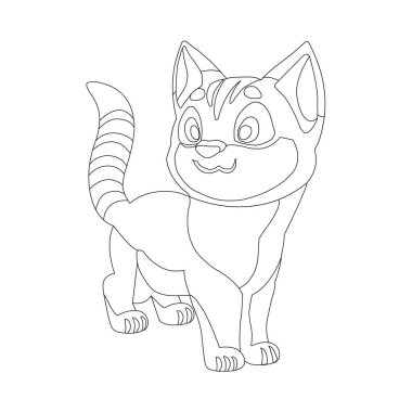 Sevimli kedi Hayvan Renklendirme sayfası çizim çizelgesi