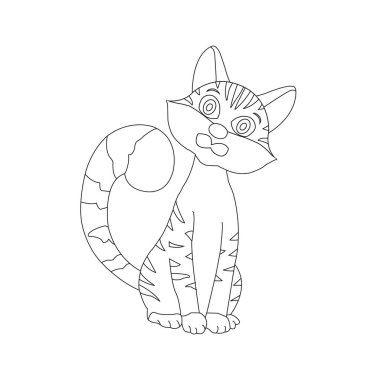 Sevimli kedi Hayvan Renklendirme sayfası çizim çizelgesi