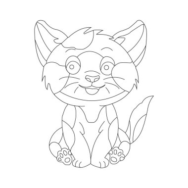 Sevimli kedi Hayvan Renklendirme sayfası çizim çizelgesi