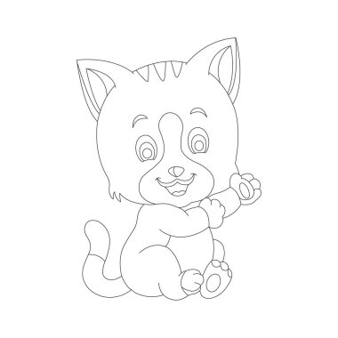 Sevimli kedi Hayvan Renklendirme sayfası çizim çizelgesi