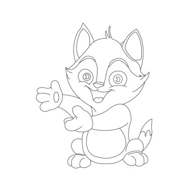 Sevimli kedi Hayvan Renklendirme sayfası çizim çizelgesi