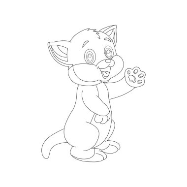 Sevimli kedi Hayvan Renklendirme sayfası çizim çizelgesi