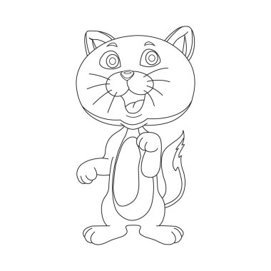 Sevimli kedi Hayvan Renklendirme sayfası çizim çizelgesi