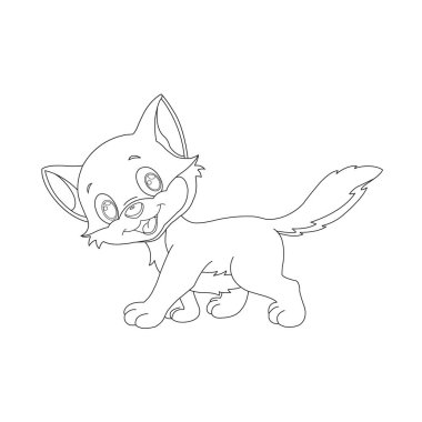 Sevimli kedi Hayvan Renklendirme sayfası çizim çizelgesi