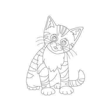 Sevimli kedi Hayvan Renklendirme sayfası çizim çizelgesi