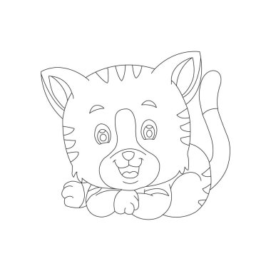 Sevimli kedi Hayvan Renklendirme sayfası çizim çizelgesi