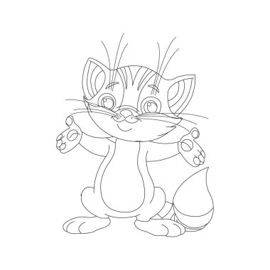 Sevimli kedi Hayvan Renklendirme sayfası çizim çizelgesi