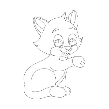 Sevimli kedi Hayvan Renklendirme sayfası çizim çizelgesi