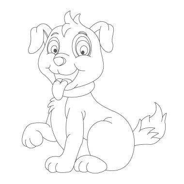 Sevimli köpek yavrusu hayvan boyama sayfası boyama sayfası