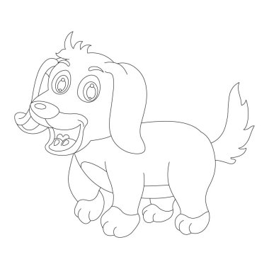 Sevimli köpek yavrusu hayvan boyama sayfası boyama sayfası