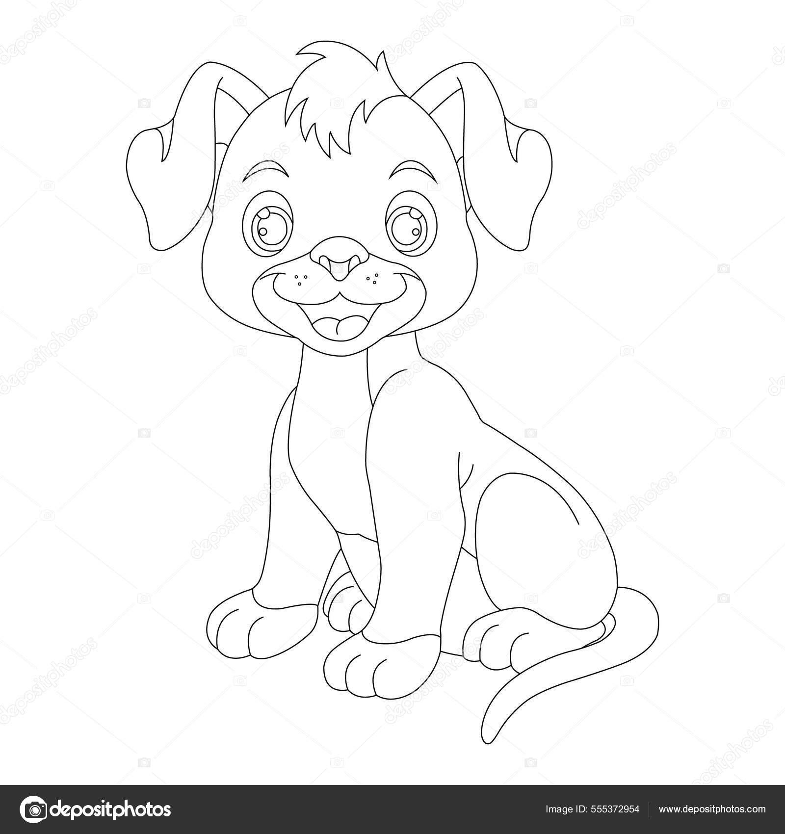 Desenho de Cachorro feliz para Colorir - Colorir.com