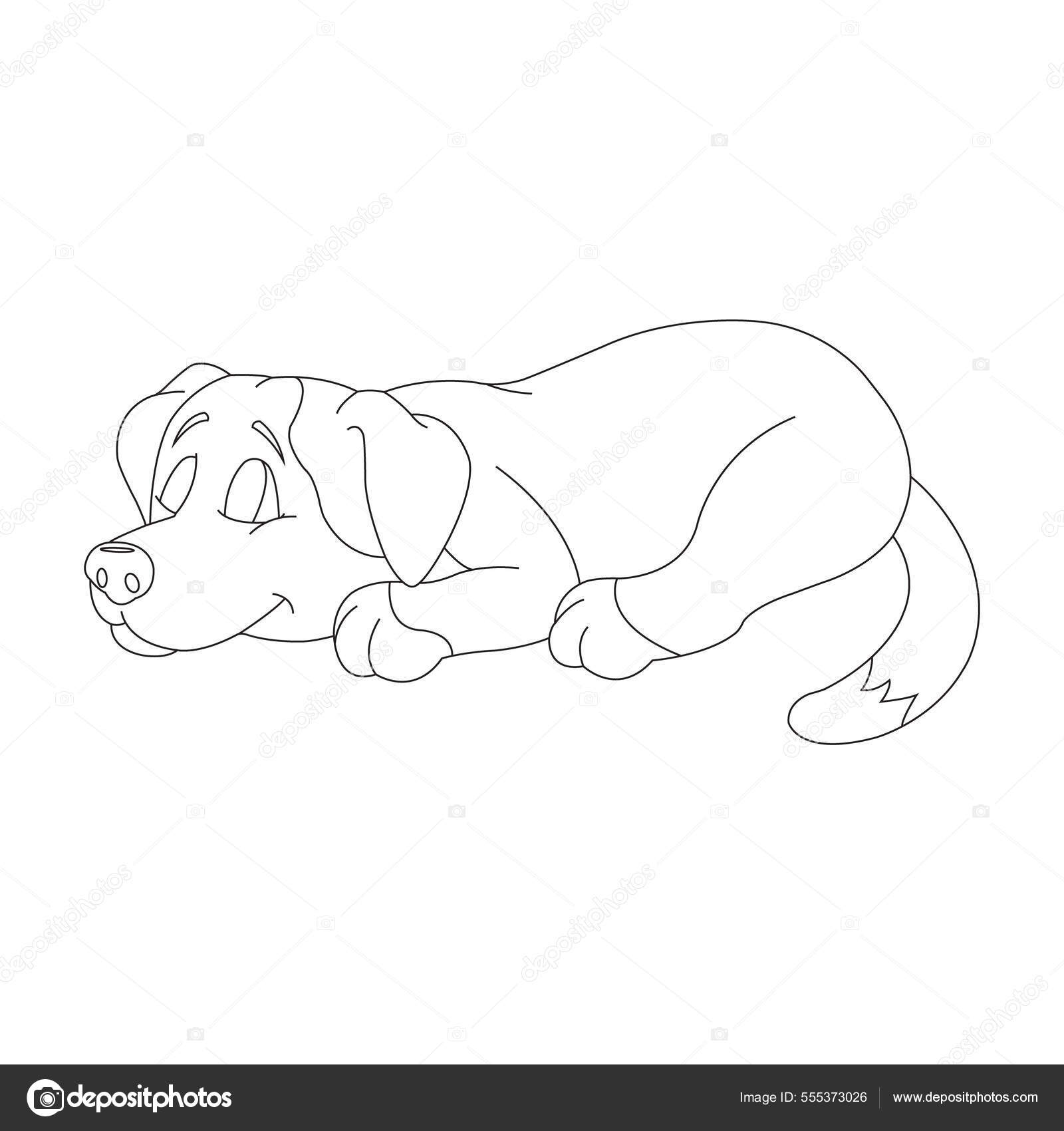 Desenho de Cão a dormir para Colorir - Colorir.com