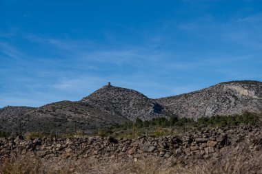 Sierra de los arres dağlarının manzarası, İspanya 'daki Malaga adasında güzel bir doğal park..