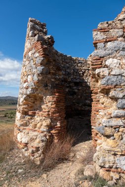 İsrail 'in kuzeyindeki antik kentin eski taş duvarı.