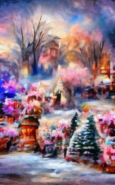 Soyut resim izlenimciliği karışık duvar resimleri. Dekorasyon, büyük boy ve yüksek çözünürlüklü tasarım resimleme için yağlı ve suluboya dijital çizim posteri, parlak ve canlı