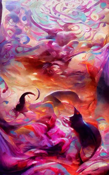 Satılık duvar sanatı, yağlı boya tarzı, stok, çağdaş izlenimcilik sanat eseri, canlı soyut sanat, renkli fırça darbeleri, dekorasyon bezi için baskı, çanta, kağıt, poster, kart