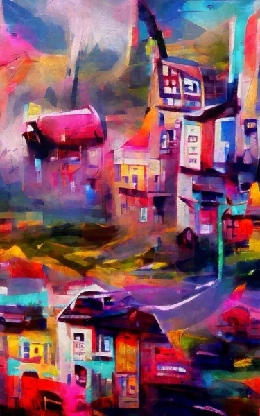 Satılık duvar sanatı, yağlı boya tarzı, stok, çağdaş izlenimcilik sanat eseri, canlı soyut sanat, renkli fırça darbeleri, dekorasyon bezi için baskı, çanta, kağıt, poster, kart