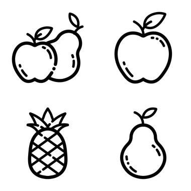 Meyve Düzlüğü Simgesi Beyaz Arkaplanda İzole Edildi