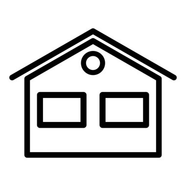 Ev Binası Ev Simgesi Beyaz Arkaplanda İzole Edildi