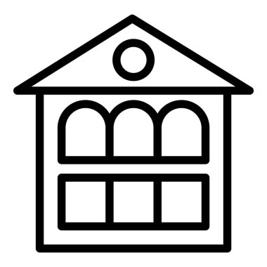 Ev Binası Ev Simgesi Beyaz Arkaplanda İzole Edildi